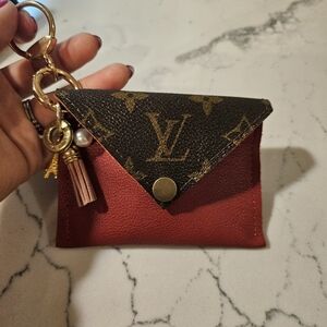Handmade Card Case With Vintage Canvas